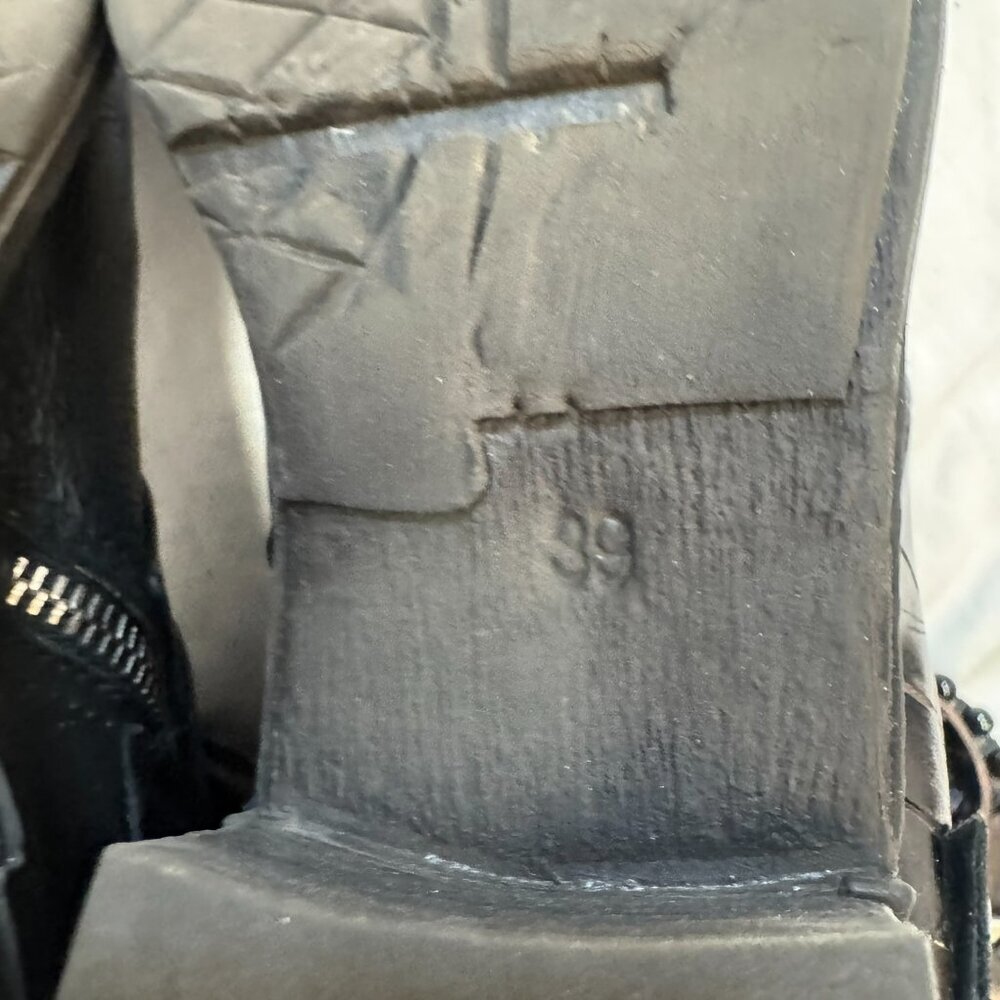 A.S.98 Rock & Roll Black Leather Moto Boots EU 39 US 8.5–9 - Picture 3 of 5